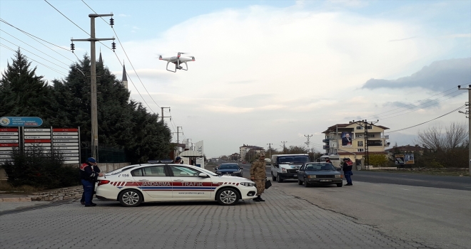 Elazığda drone destekli trafik denetimi