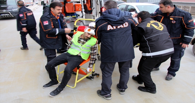 Elazığda hastanede deprem tatbikatı