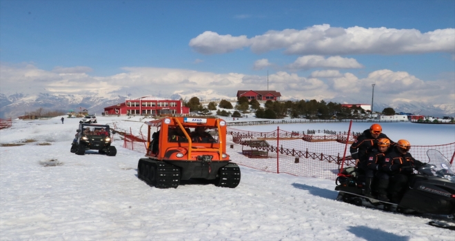 Ergan Dağında çığ tatbikatı