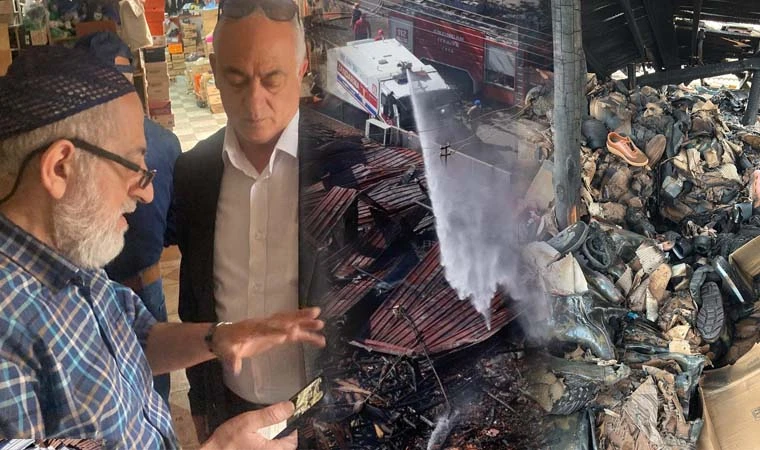 EGC Başkanı Zeki Demirbaş yangında zarar gören esnafı ziyaret etti