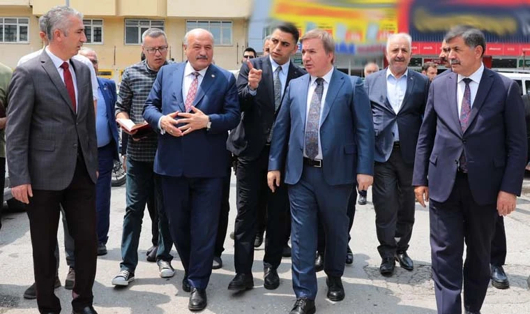 Erzincan Protokolü, Yangınzede Esnafı Ziyaret Etti