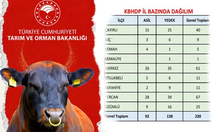 Kırsalda Bereket Projesi Erzincan Sonuçları