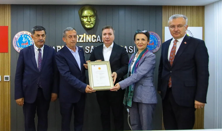 “Coğrafi İşaret Tescil Belgesi” ETSO Başkanı Tanoğlu’na verildi