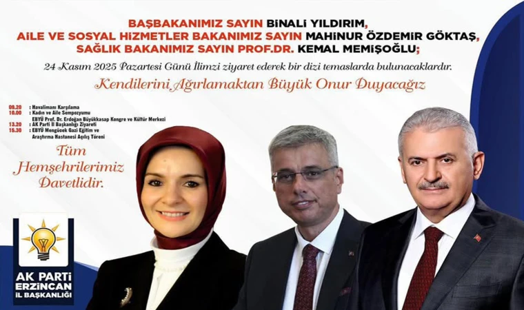 Erzincan Önemli Konuklarını ağırlayacak