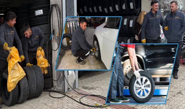 Kış Kapıda: Erzincan’da Lastikçilerde Yoğun Mesai