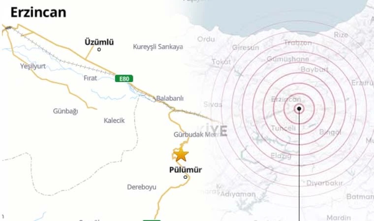 Pülümür'de 4.2 Büyüklüğünde Deprem