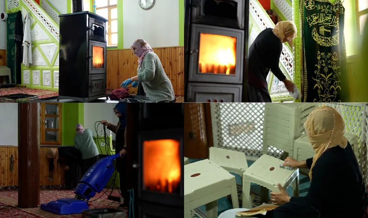 İliç’te Ramazan Hazırlığı: Sabırlı Köy Camii İmece Usulü Temizlendi