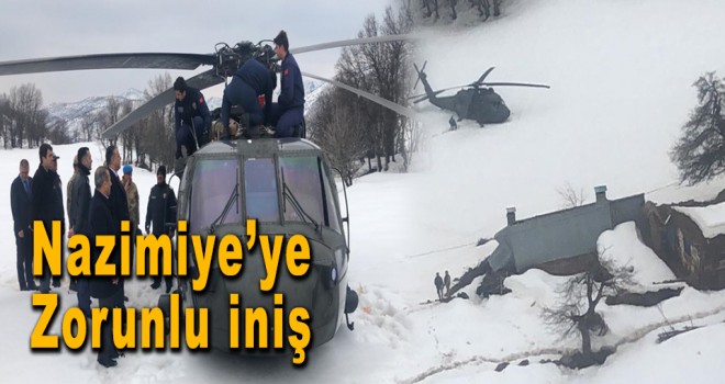 Helikopter zorunlu iniş yaptı