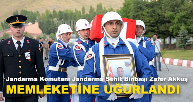 Şehit Binbaşı Akkuş için tören