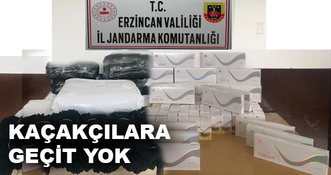 KAÇAK SİGARA VE ÇORAP'A EL KONULDU