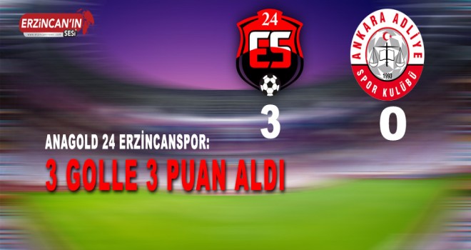 24 ERZİNCANSPOR 3 GOLLE 3 PUANI ALDI