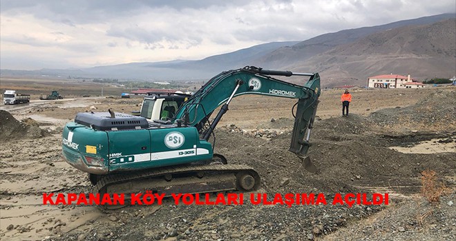 KAPANAN 3 KÖY YOLU ULAŞIMA AÇILDI