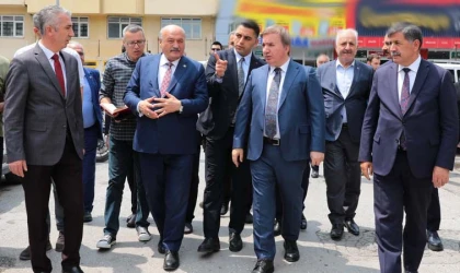 Erzincan Protokolü, Yangınzede Esnafı Ziyaret Etti