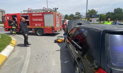 Erzincan'da Araç Yangınına Hızlı Müdahale