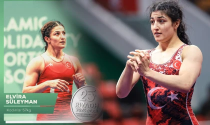 Milli Güreşçimiz Elvira Süleyman’dan Gümüş Madalya