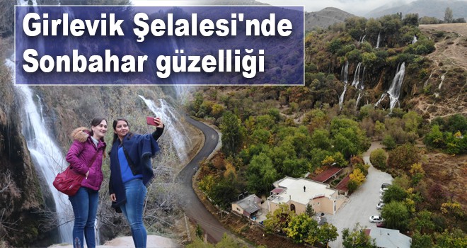 Girlevik Şelalesi'nde sonbahar güzelliği