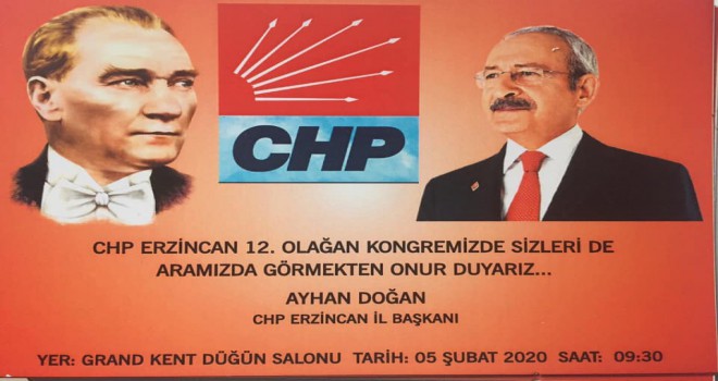 CHP İL KONGRESİNE DAVET