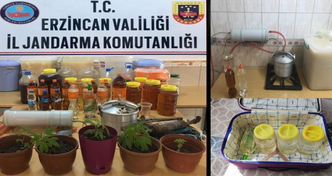 Erzincan'da sahte içki operasyonu